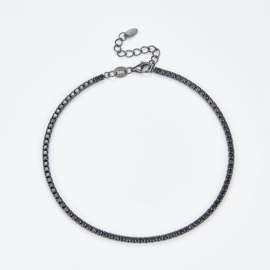 L-Eternità Black Bracelet 2.0mm Zirconia with Black Rhodium Plating