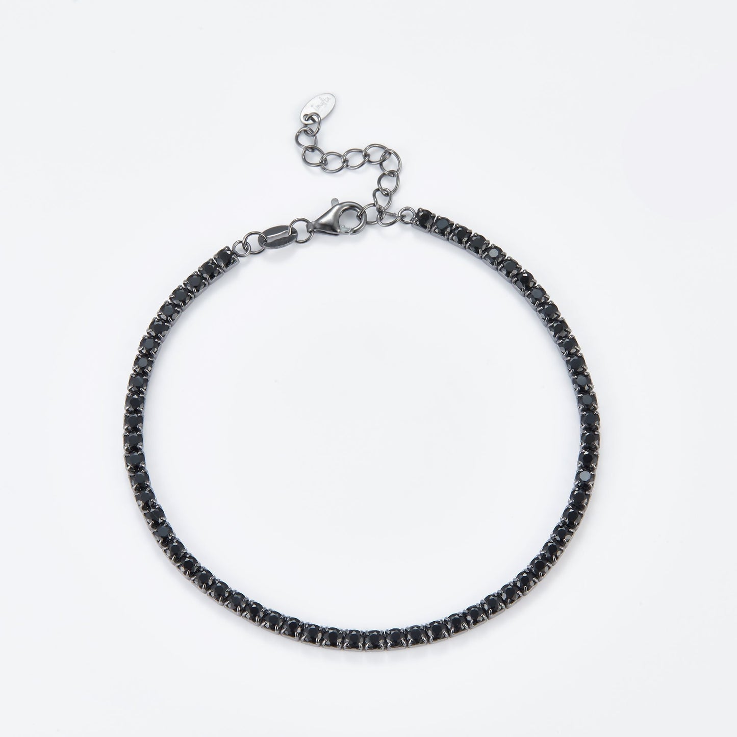 L-Eternità Black Bracelet 2.5mm Zirconia with Black Rhodium Plating