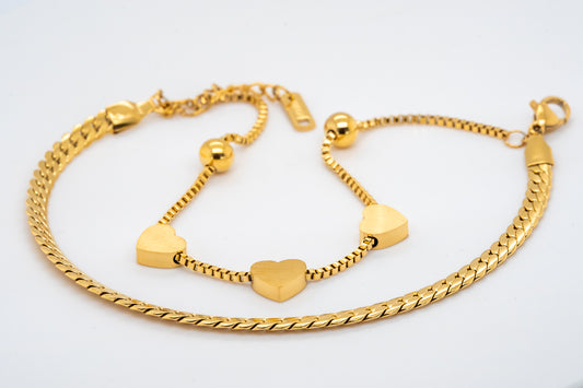 Heart Chain Bracelet - BR235901G