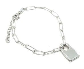 Paperlink Locket Silver Bracelet