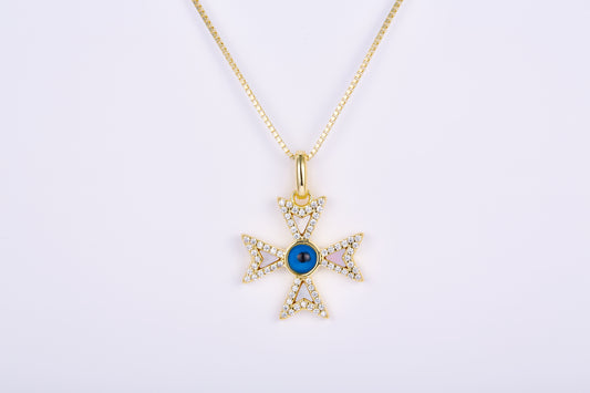 Mother of Pearl Maltese Cross