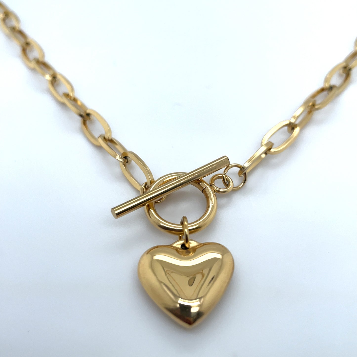 18k Gold Plated Link Heart Bracelet Ref: NE248601G