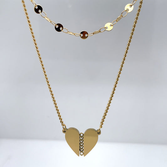 Gold Plated Two Layer Necklace Ref: NE292001G