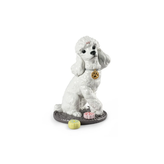 REF: 1009472 Poodle with Mochis Dog Figurine