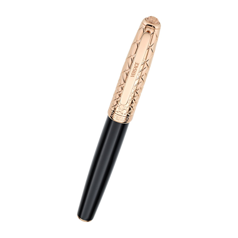 Versace Roller pen - Rose gold plated & black resin