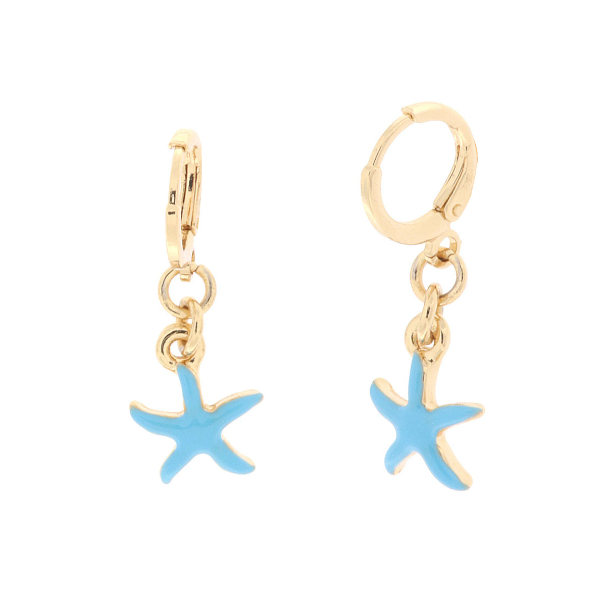 Earrings with Blue Starfish