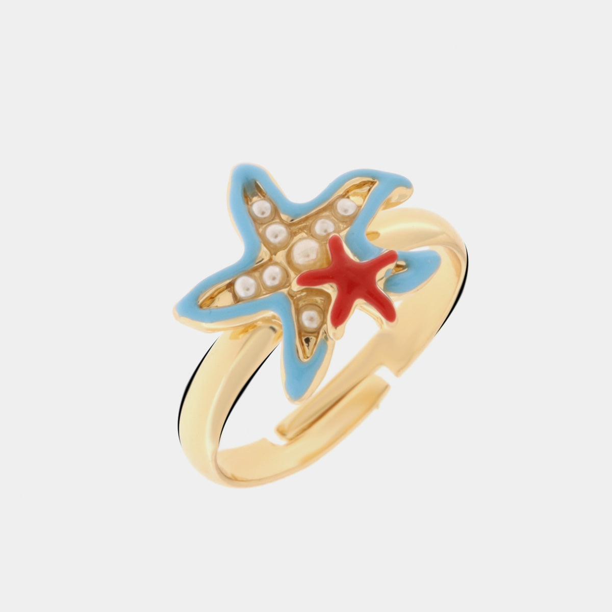 Ring with Colored Starfish