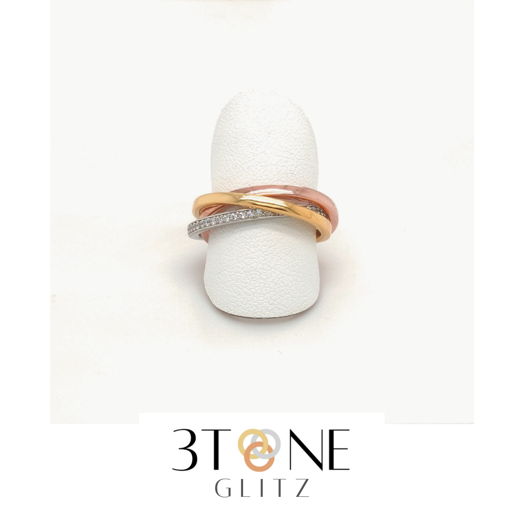 3Tone Collection - Clarity Ring Ref :3CIRCR02